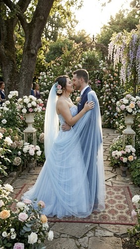 Hochzeit ball couture hellblau - couture,