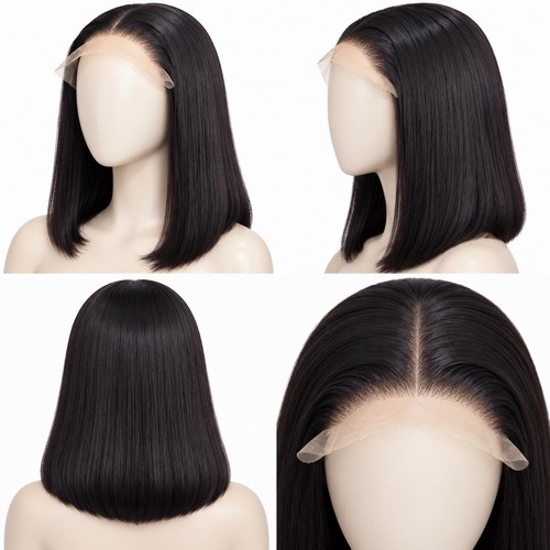 Lace front echthaar bob - front,