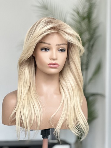 Blond echthaar perücke - blond, |